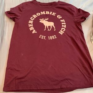 Abercrombie Kids burgundy girls T shirt size 11/12 - used